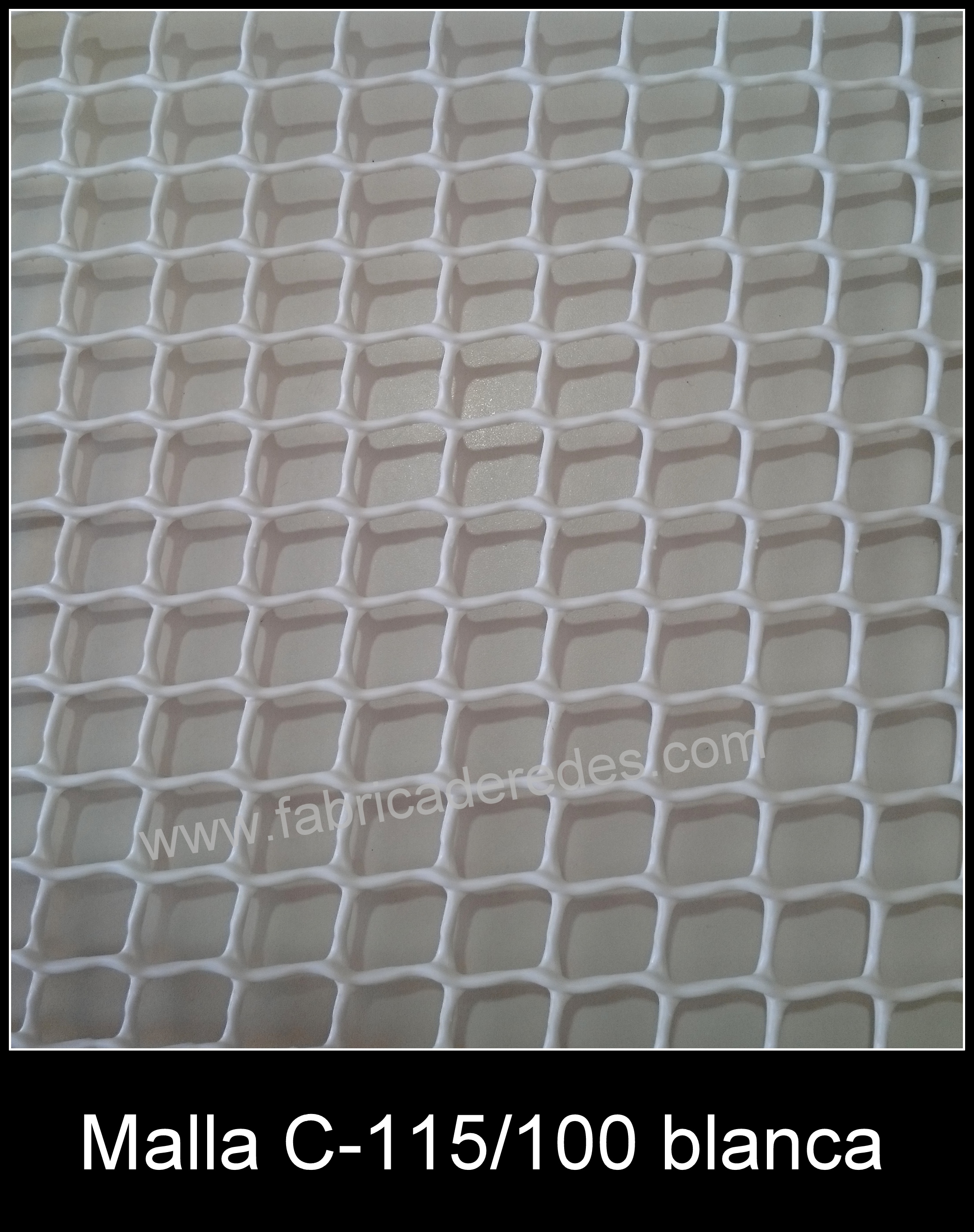 Malla rombica cuadranet 15 blanco