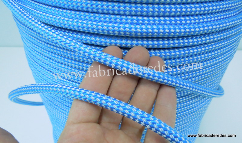Polipropileno trenzado de 8mm blanco-azul