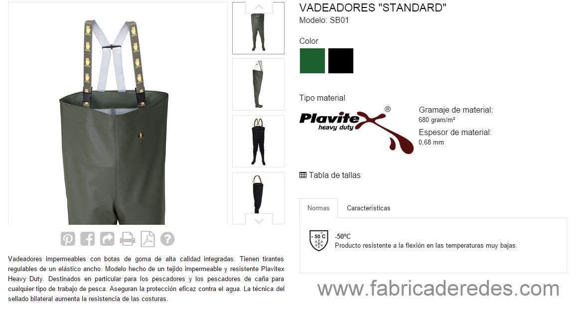 Vadeador con tirantes anchos