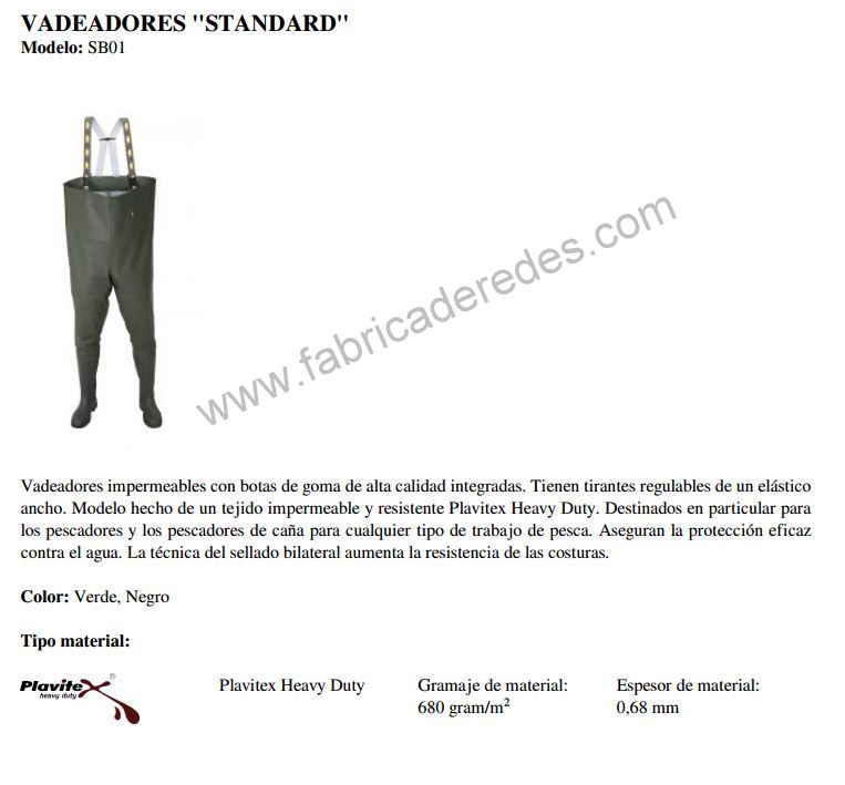 Vadeador standar Modelo sb01