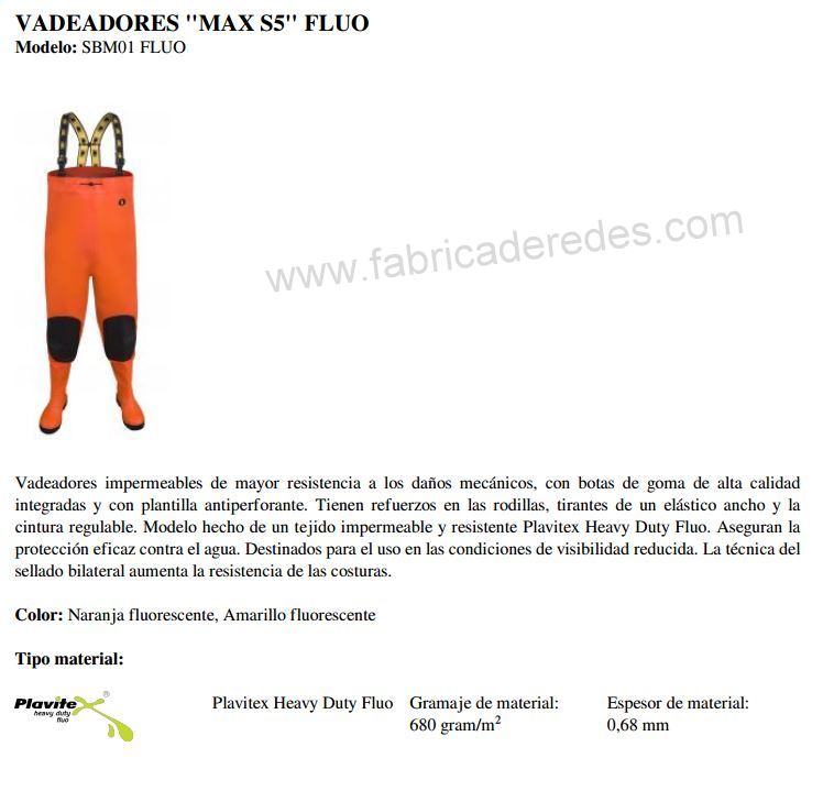Vadeador max s5 sbm01 naranja fluo