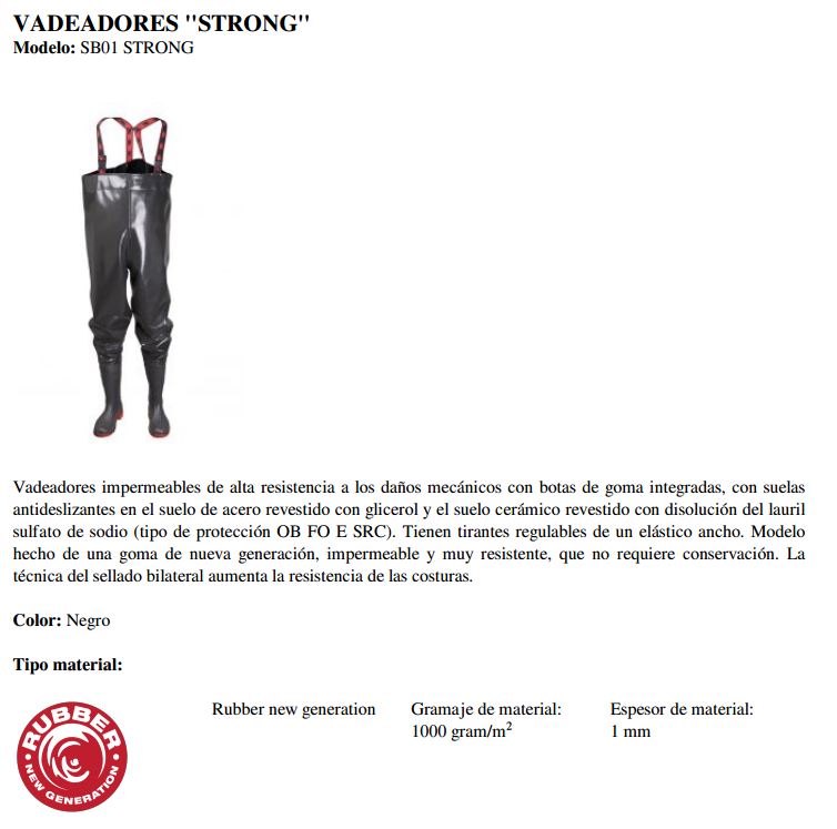 Vadeadores strong con suela antideslizante