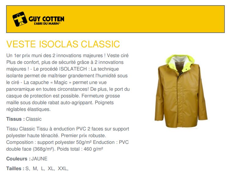 Veste isoclas